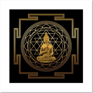 Gold Buddha Yantra Posters and Art